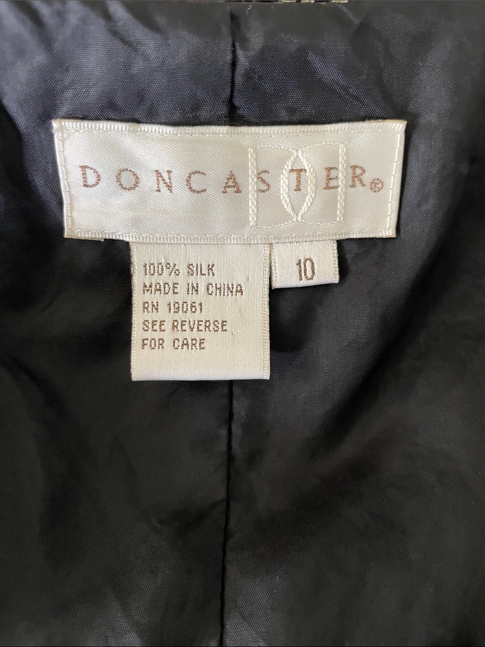 Doncaster Vintage Black & White Houndstooth Dress Jacket Suit - Picture 15 of 15
